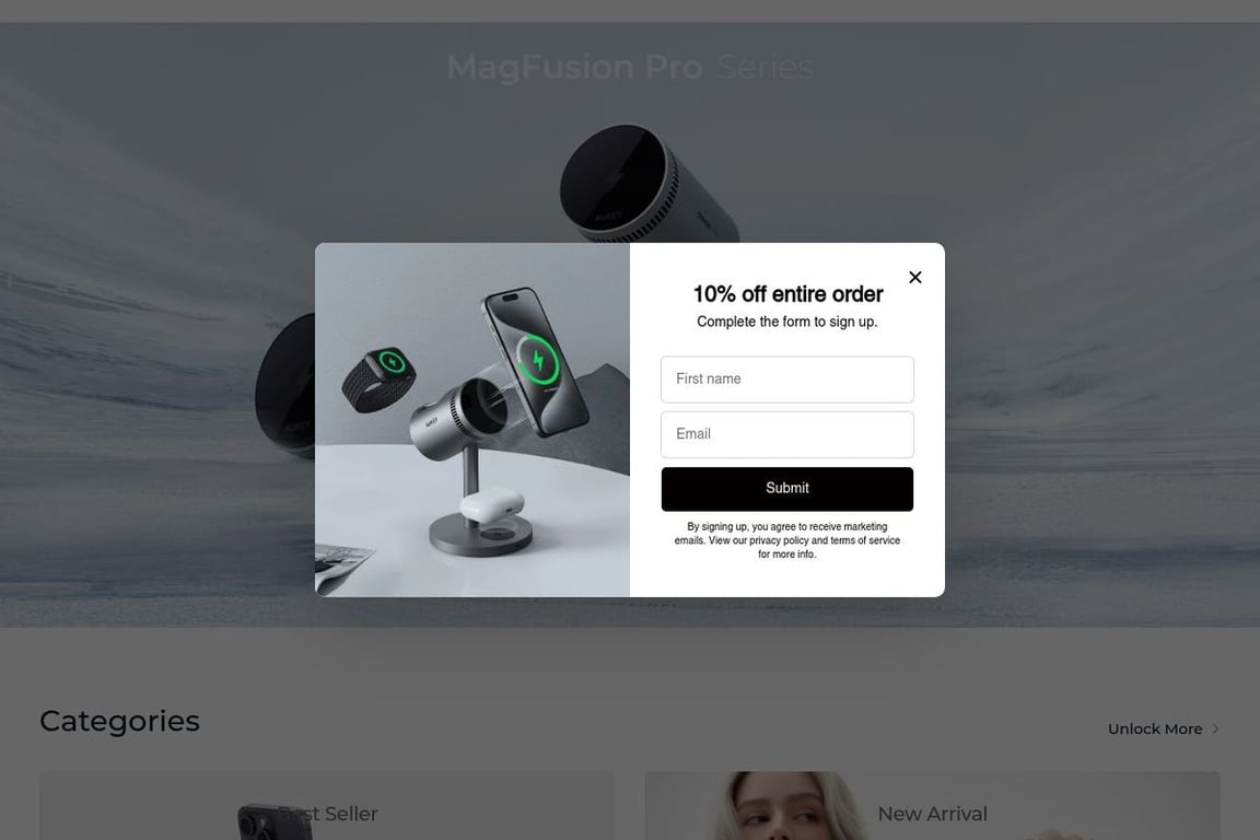AUKEY homepage
