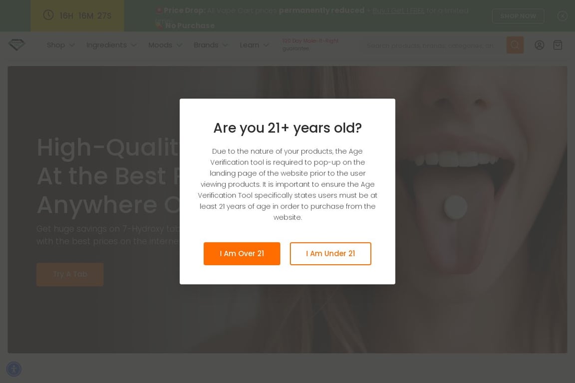 Diamond CBD homepage