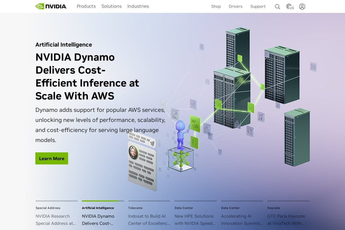 NVIDIA homepage