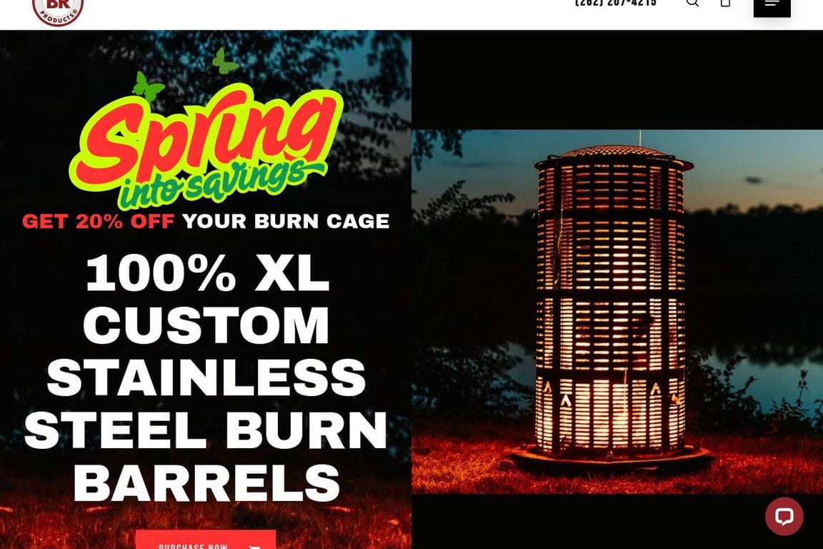 Burn Right Products homepage