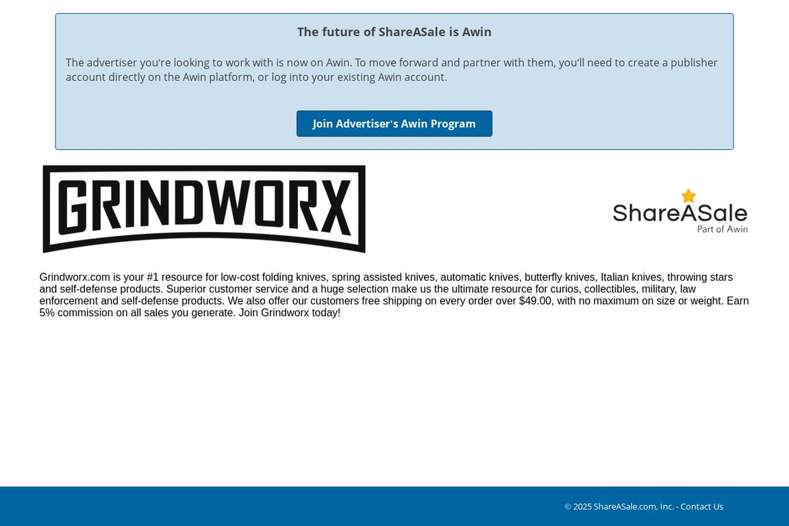 Grindworx affiliate program signup page