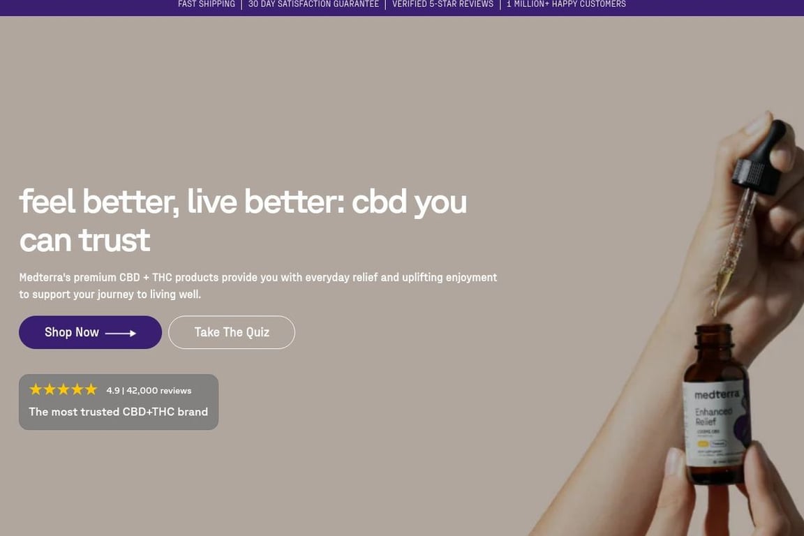 Medterra CBD US homepage