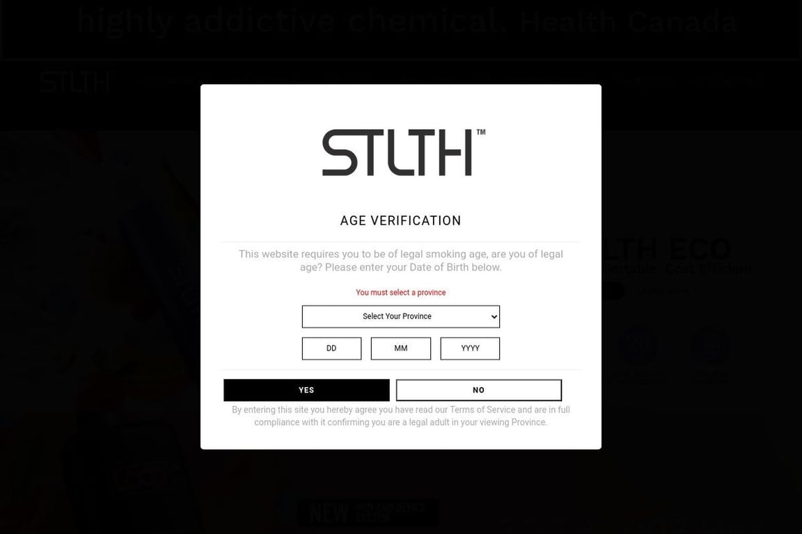 STLTH homepage