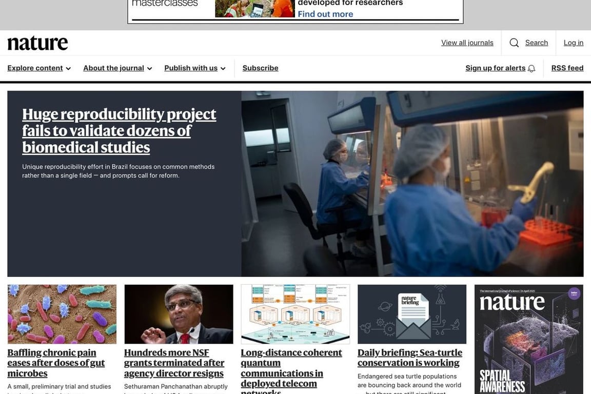 Nature Journal homepage