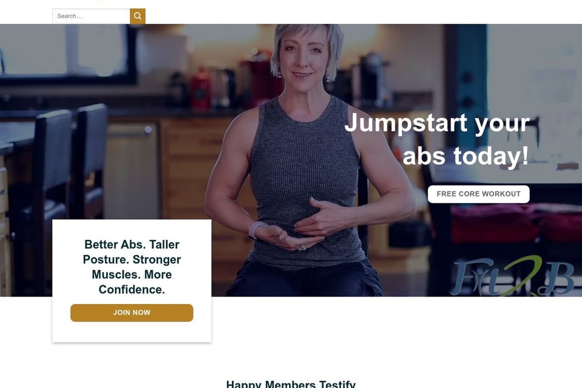 Fit2B Studio homepage