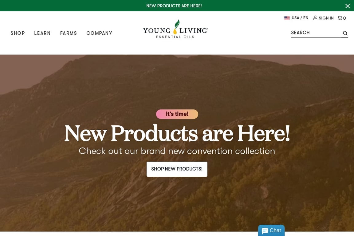 Young Living affiliate program signup page