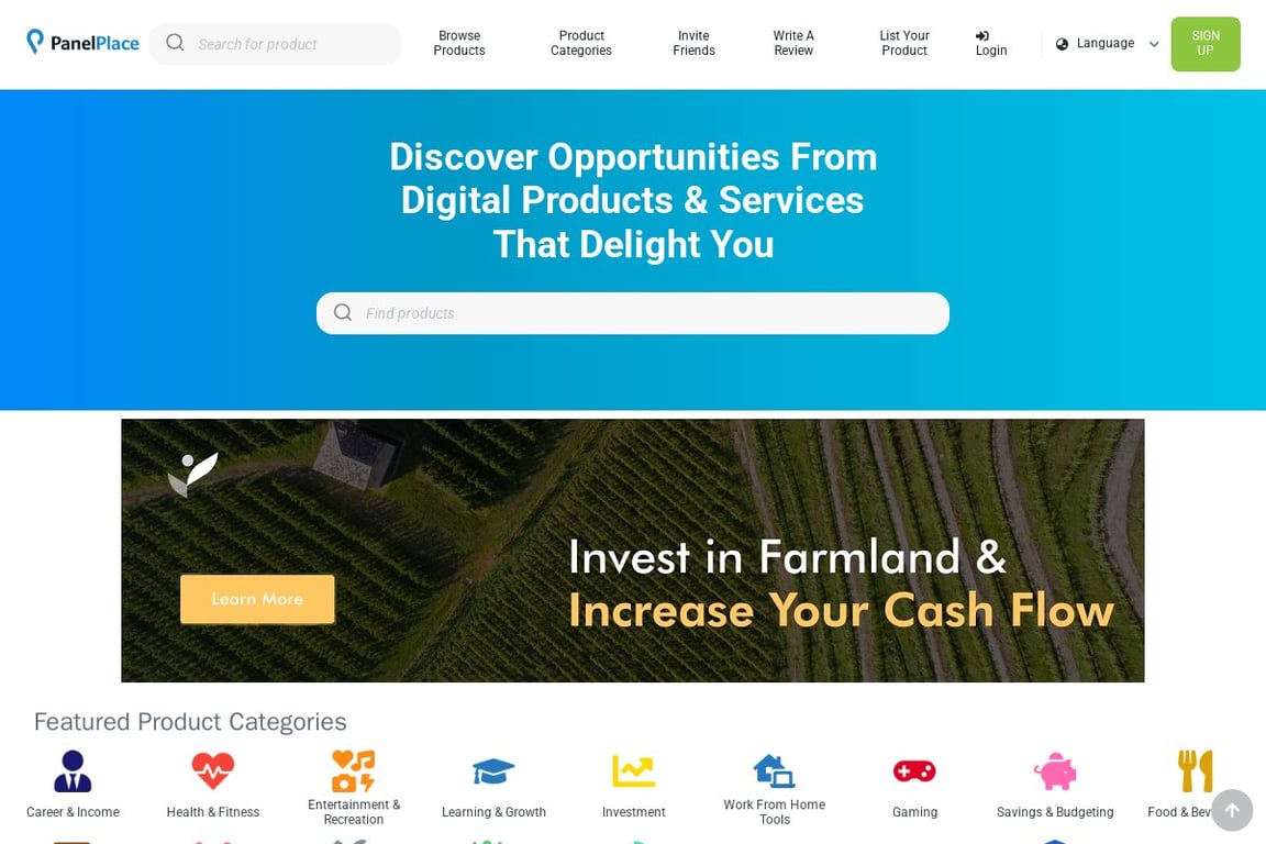 PanelPlace homepage