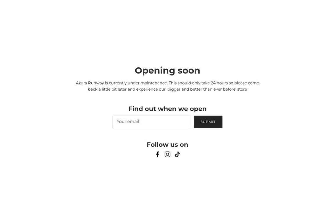 Azura Runway affiliate program signup page