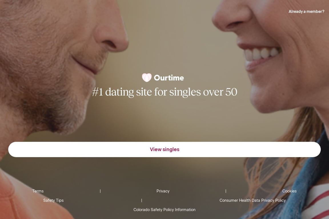 OurTime homepage