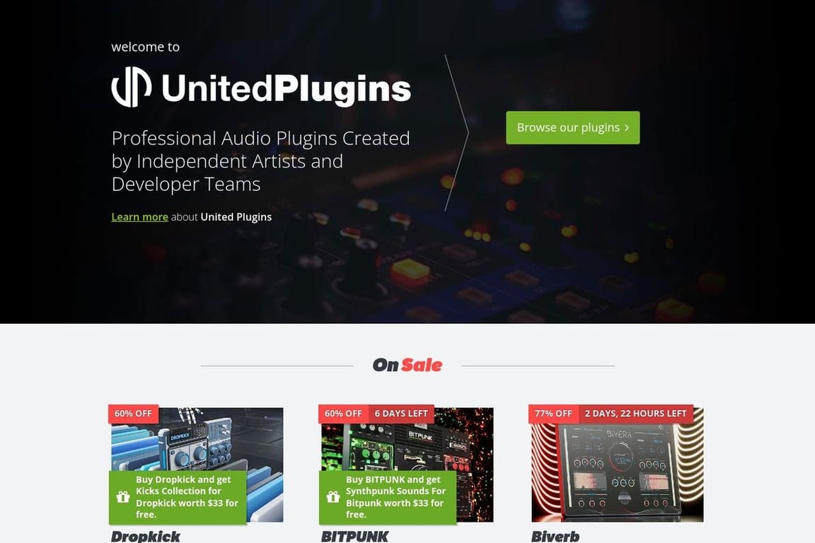 UnitedPlugIns homepage