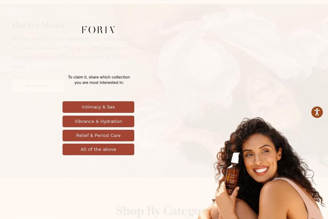 Foria homepage
