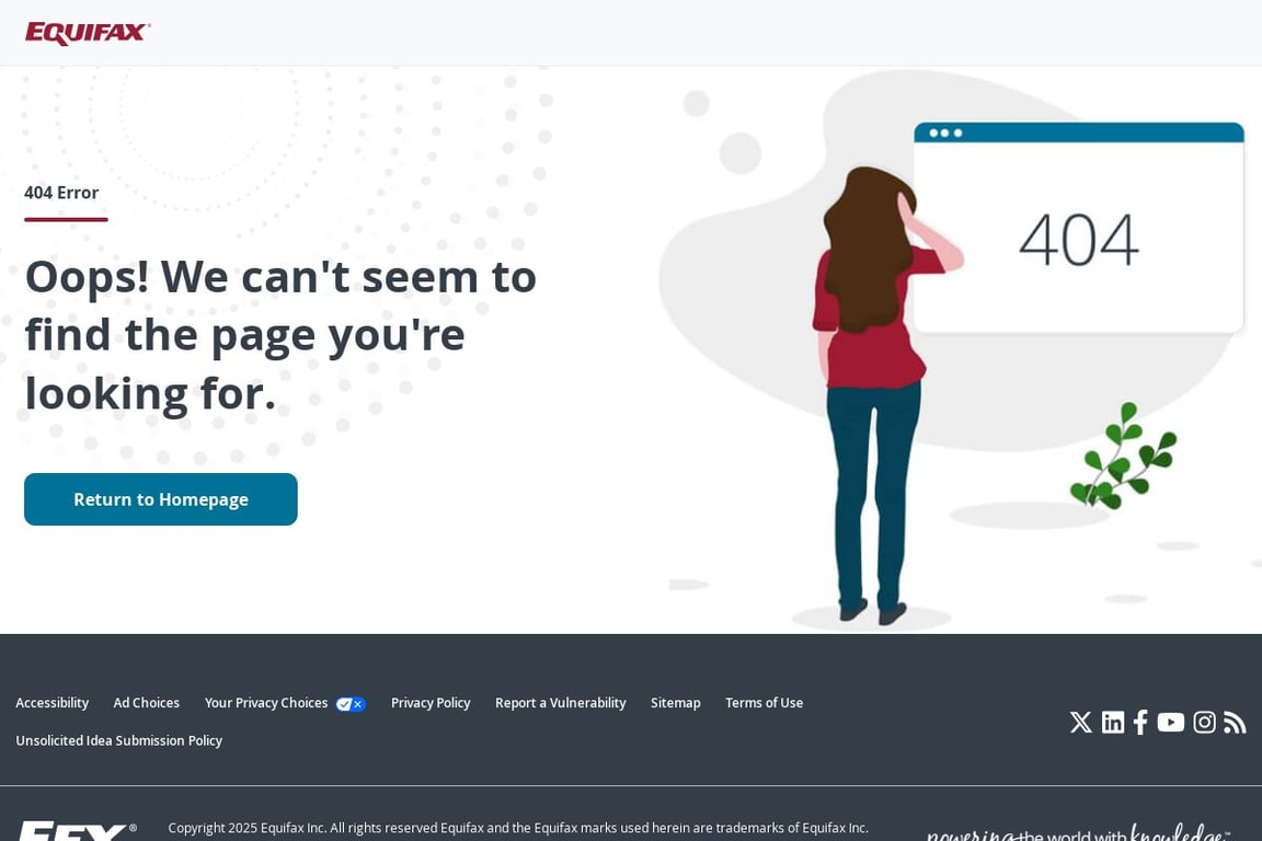 Equifax affiliate program signup page