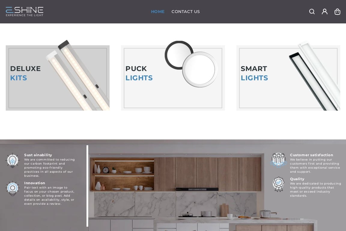 EShine homepage