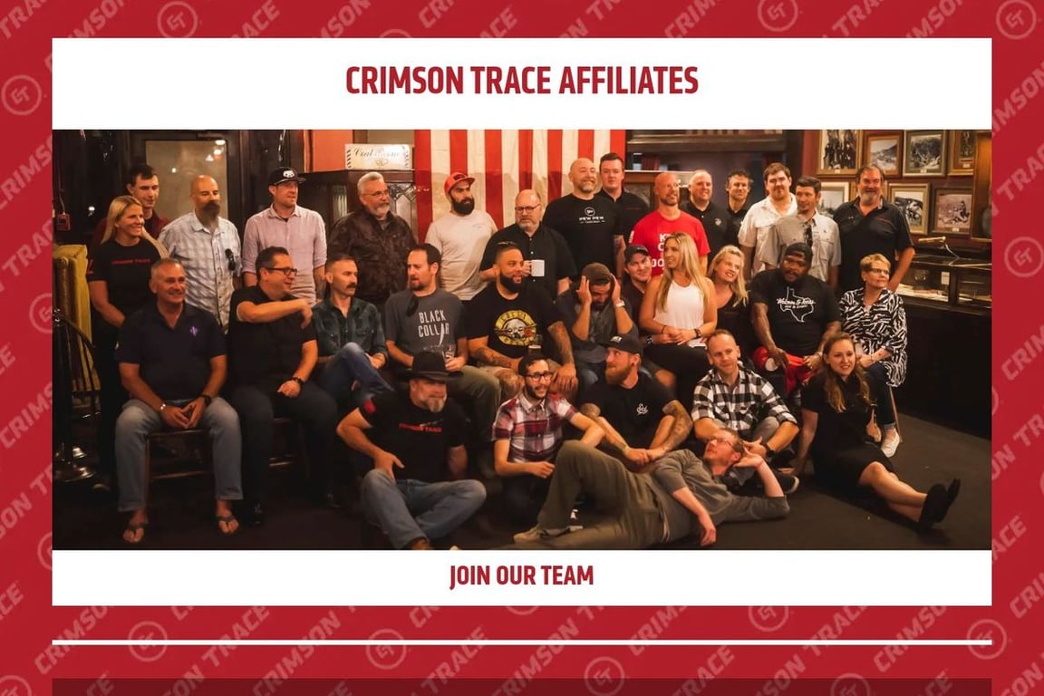 Crimson Trace affiliate program signup page