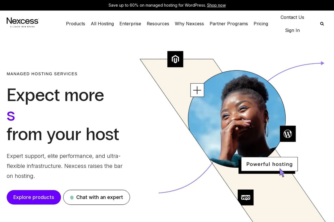 Nexcess homepage