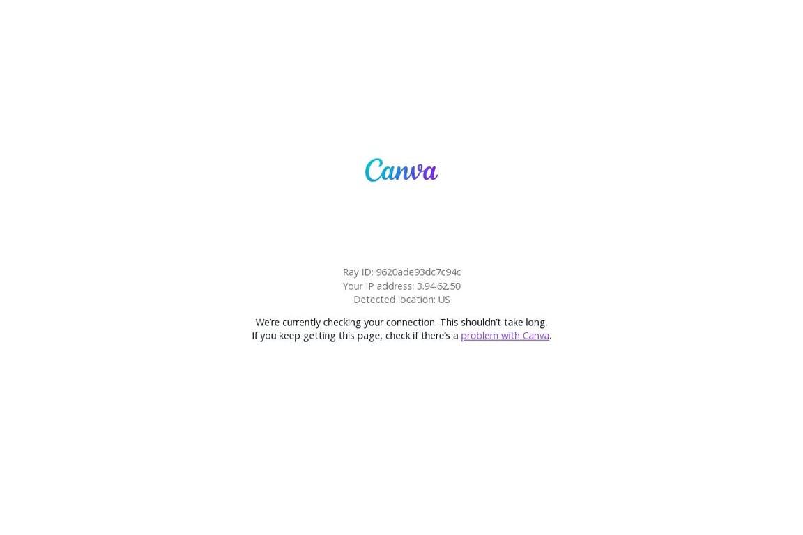 Canva homepage