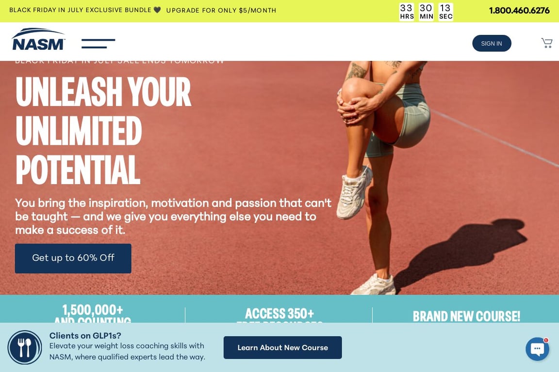 National Academy of Sports Medicine homepage