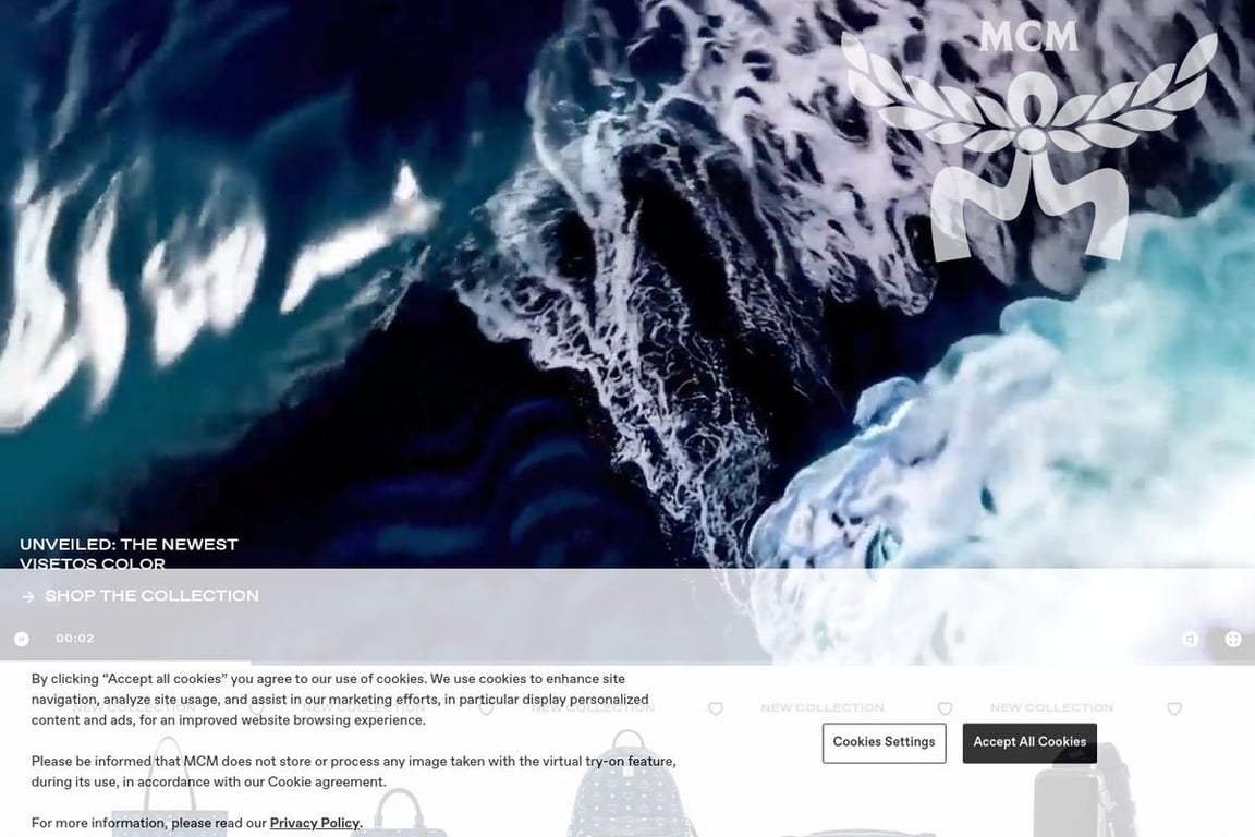 MCM UK homepage