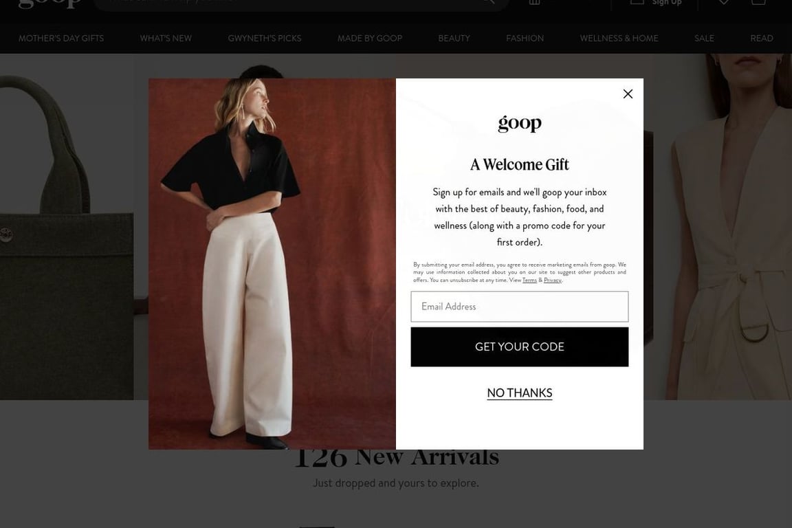 goop homepage