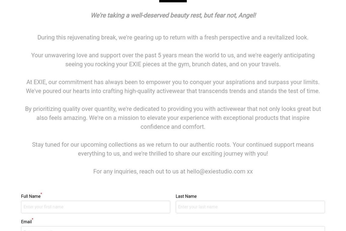 EXIE homepage