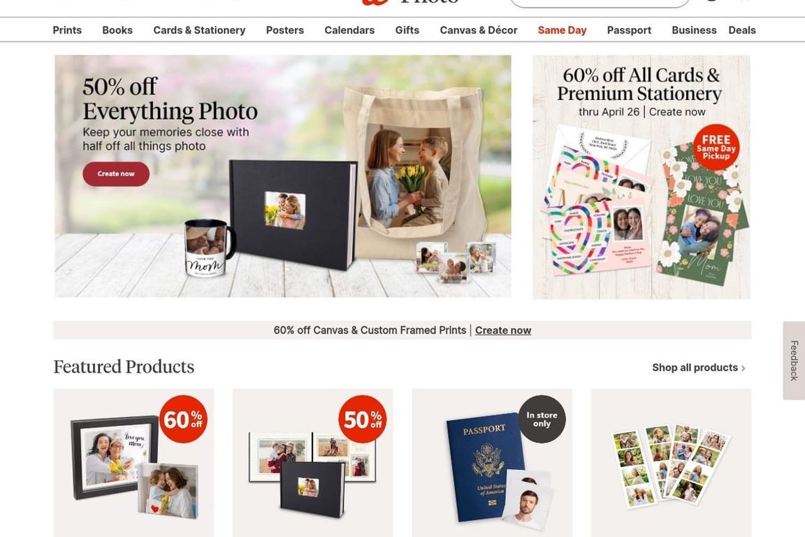 Walgreens Photo Preferred homepage