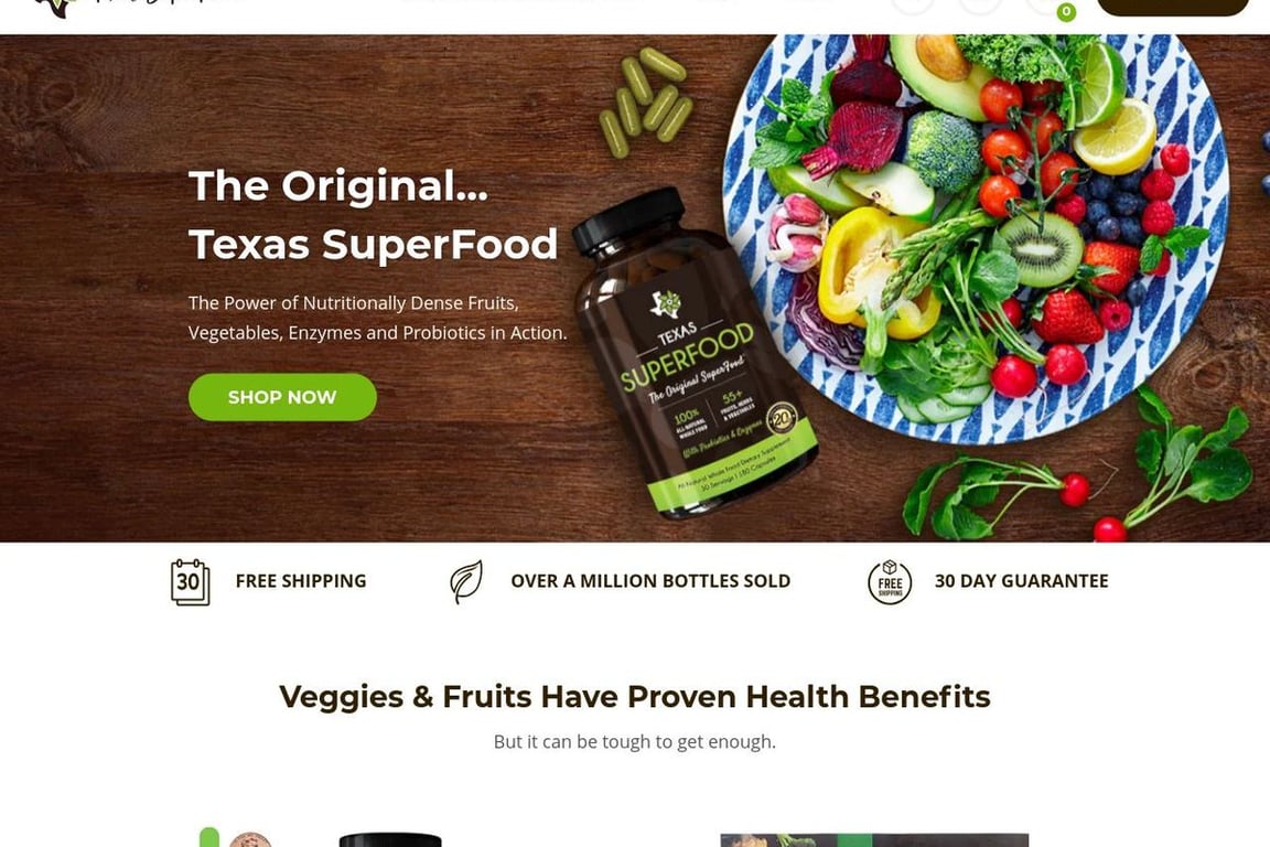 Texas Superfood homepage