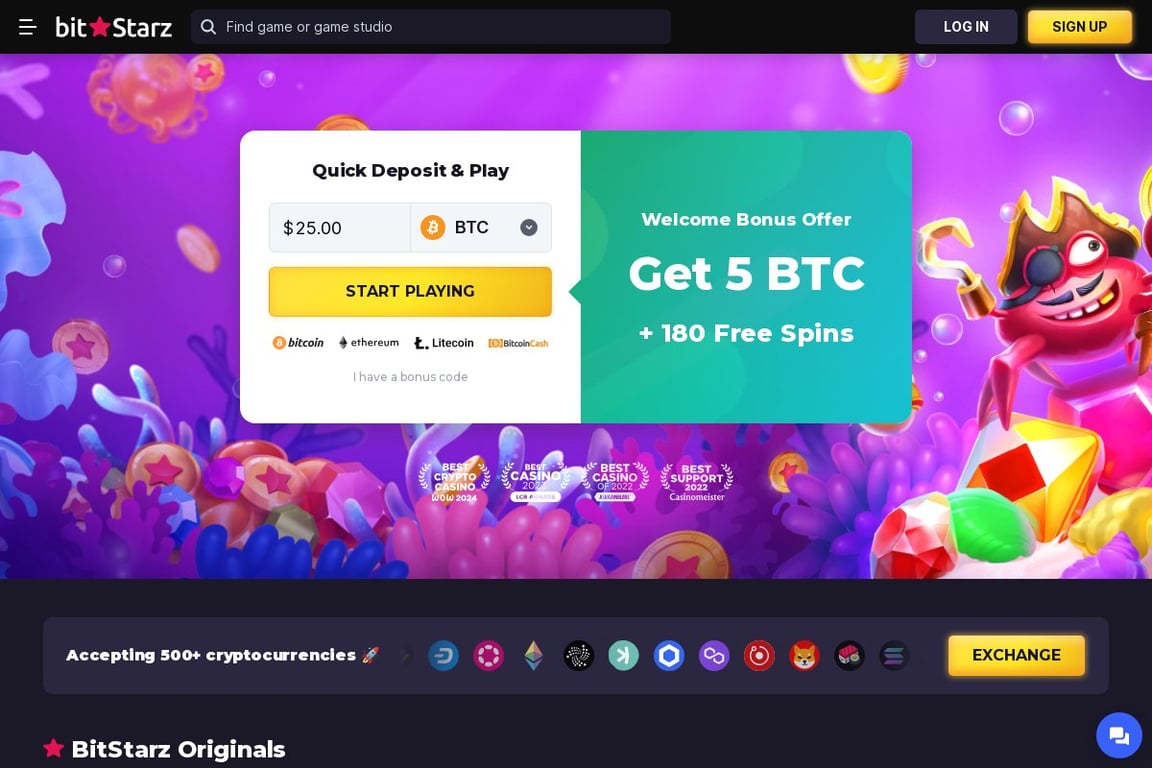 BitStarz homepage