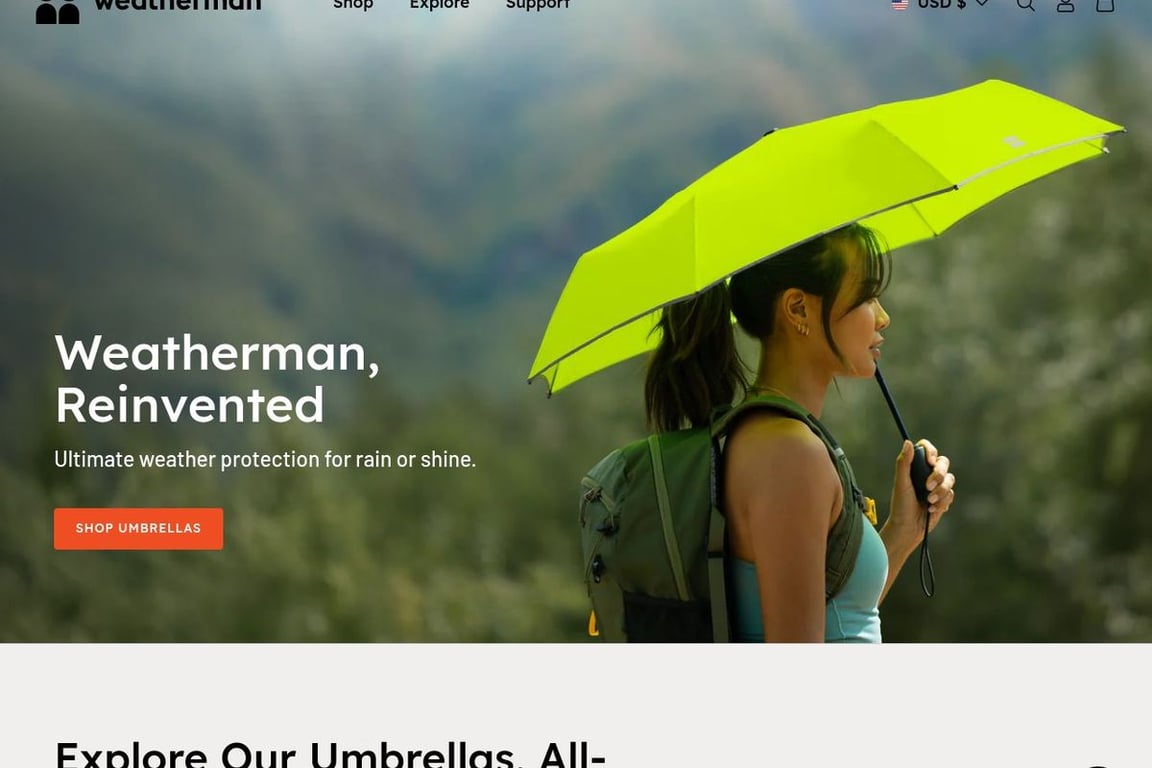 Weatherman Umbrella homepage
