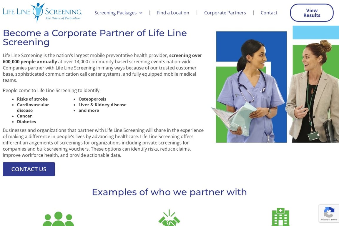 Life Line Screening affiliate program signup page