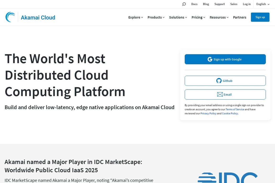 Linode LLC homepage