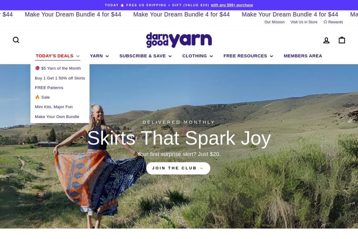 Darn Good Yarn homepage