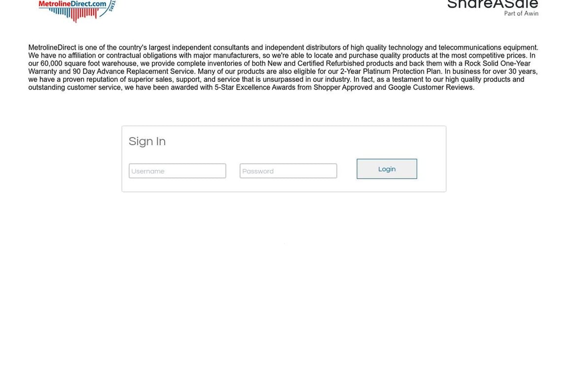 MetrolineDirect.com affiliate program signup page