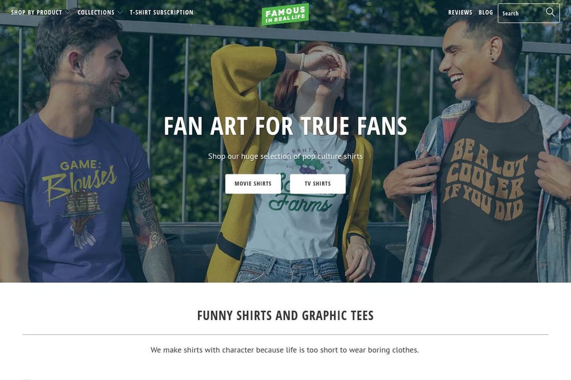 Famous in Real Life (US) homepage