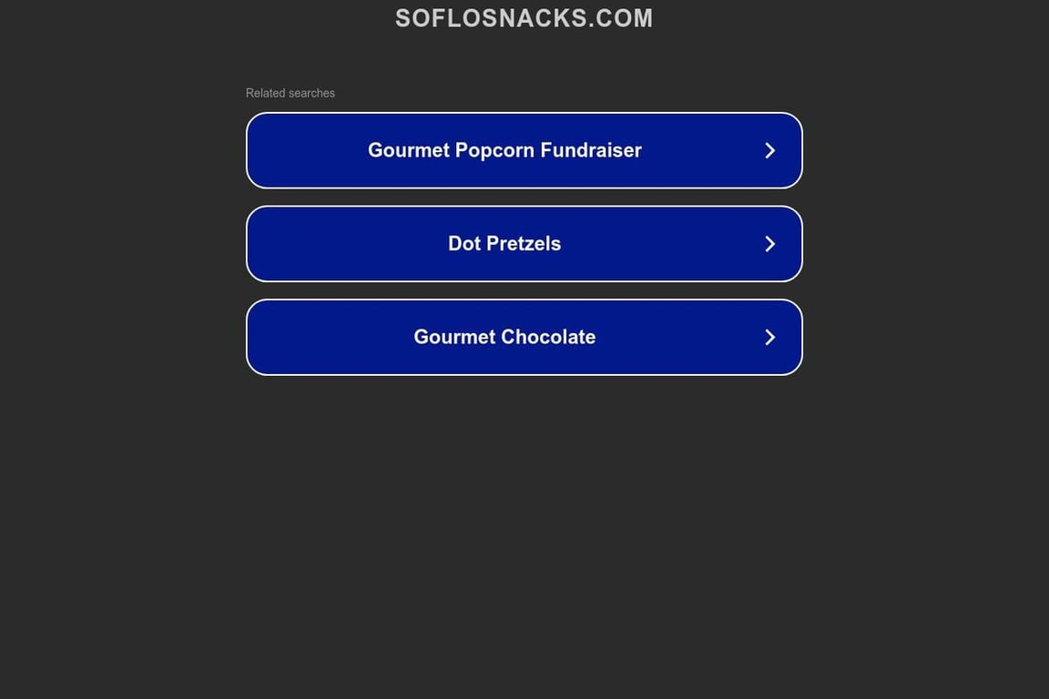 Soflo Snacks homepage