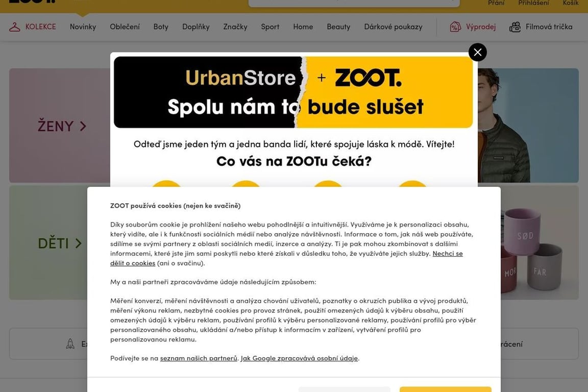Urbanstore homepage