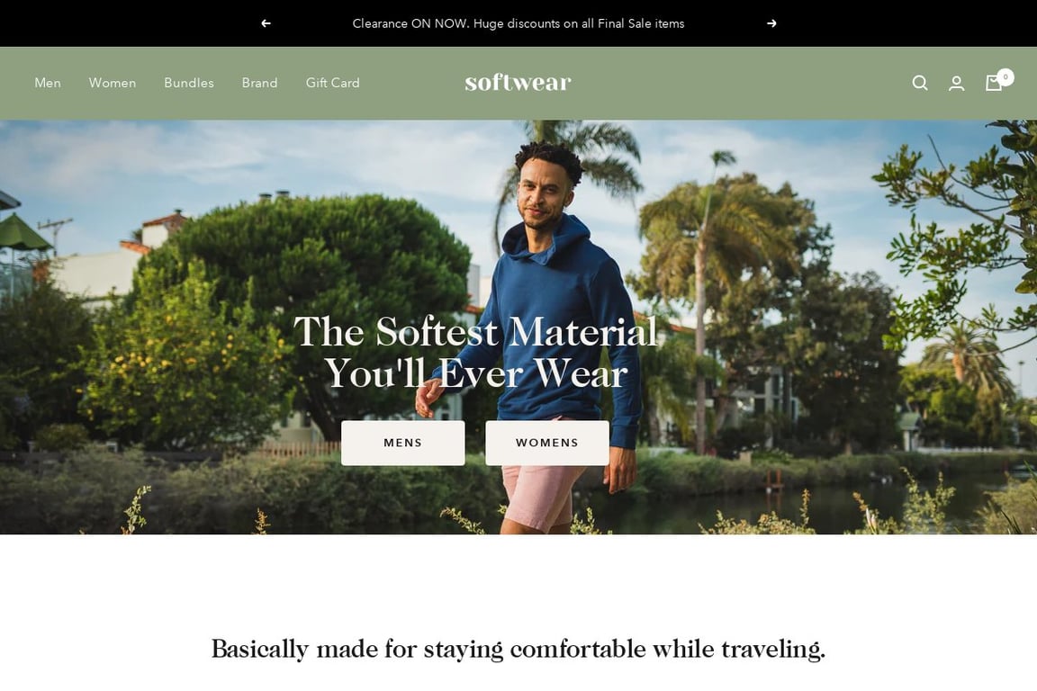Softwear homepage