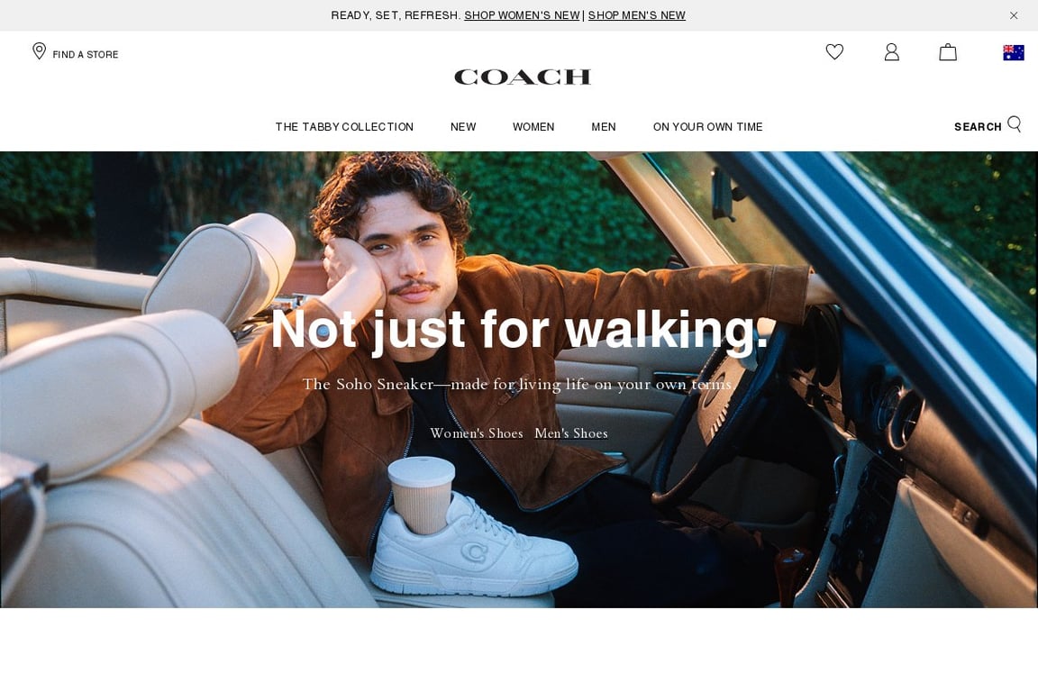 COACH AU homepage