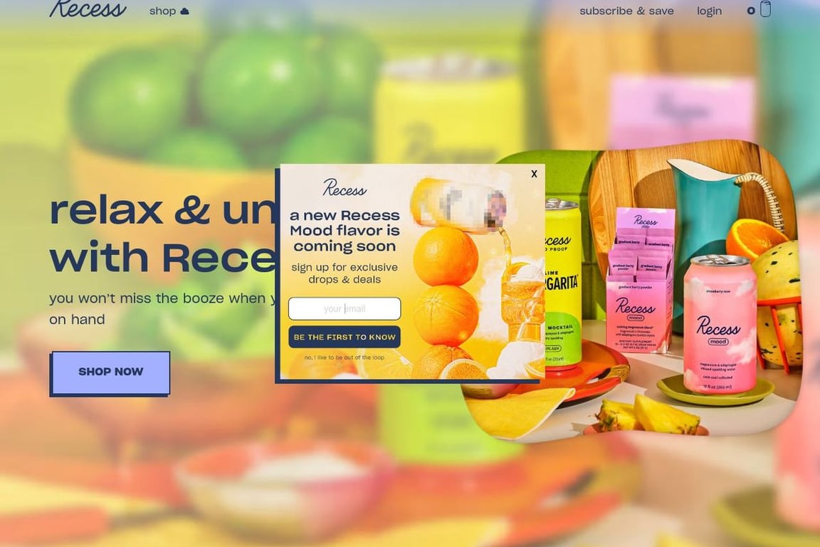 Recess homepage