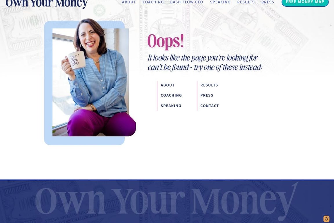 Own Your Money affiliate program signup page