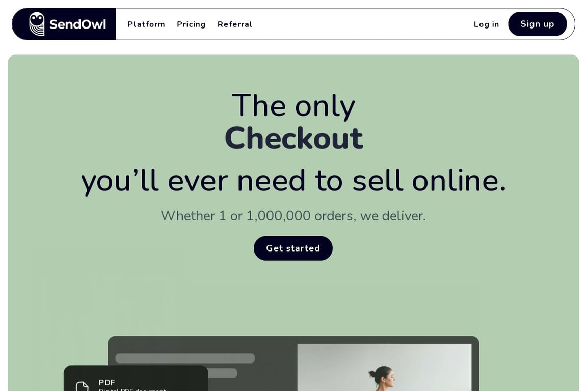 SendOwl homepage