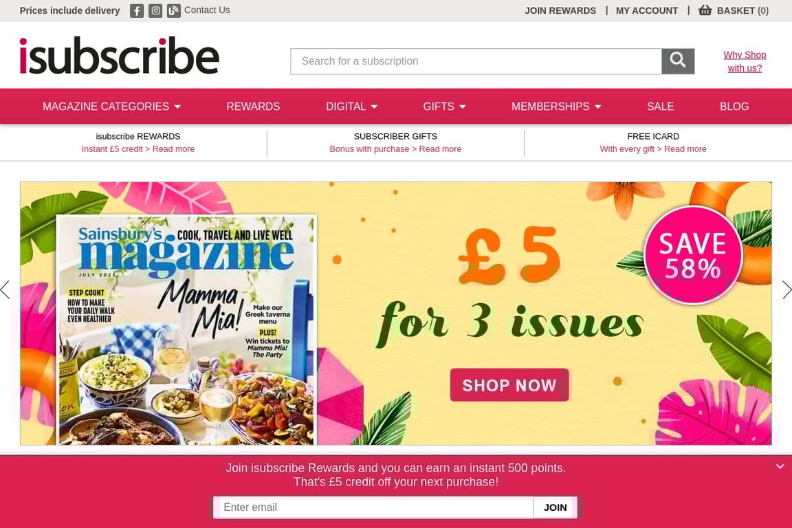 ISUBSCRiBE homepage