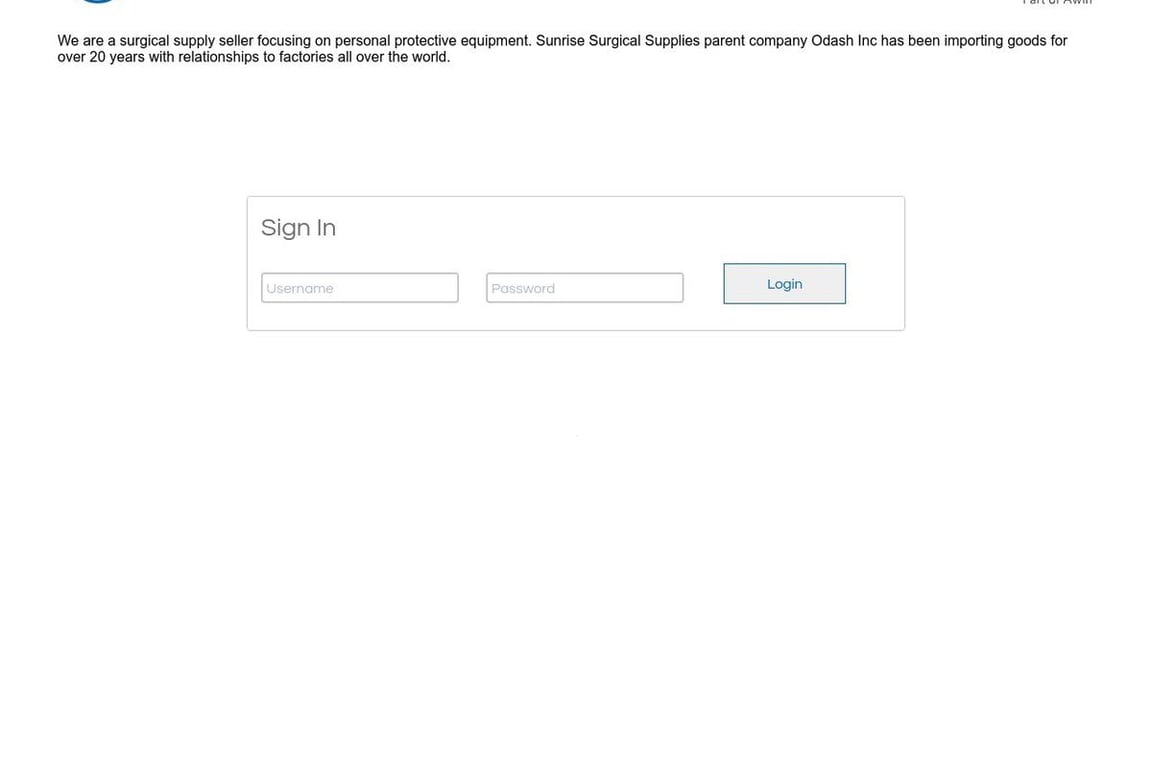 Sunrise Surgical Supply affiliate program signup page