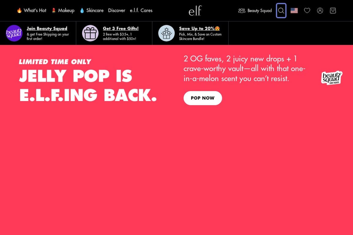 E.l.f. homepage