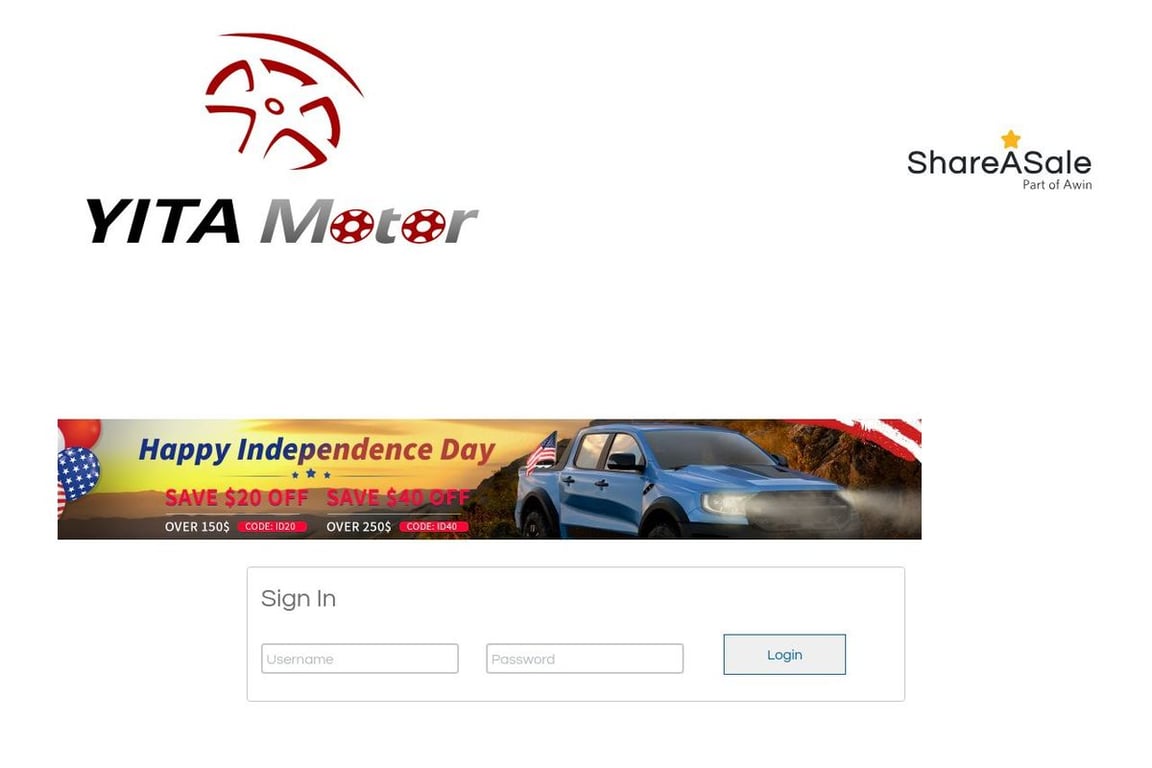 Yitamotor affiliate program signup page
