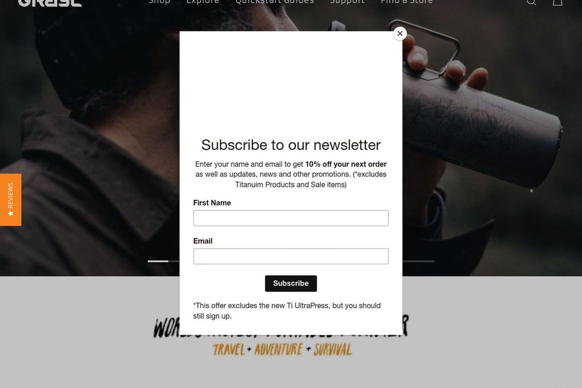 GRAYL homepage