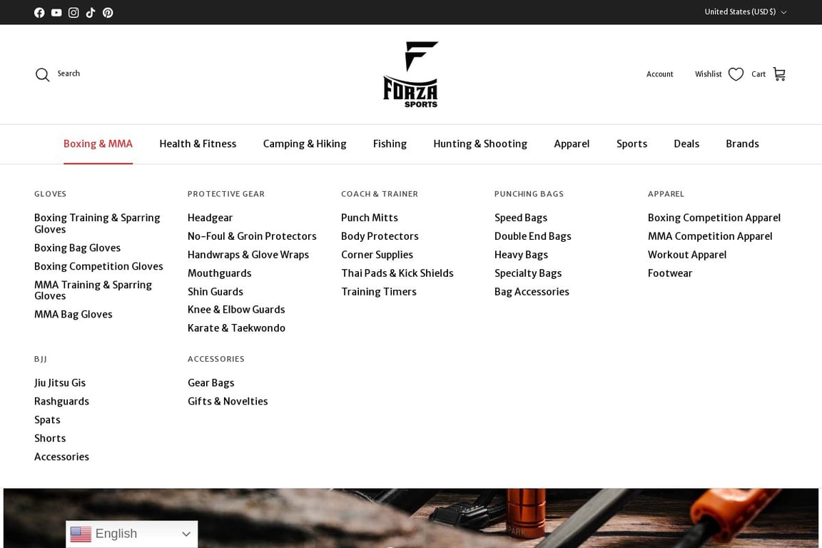 Forza Sports homepage
