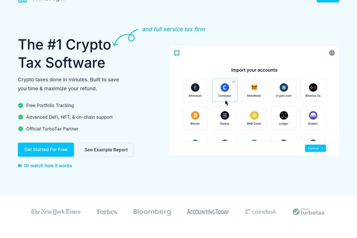 CryptoTrader.Tax homepage