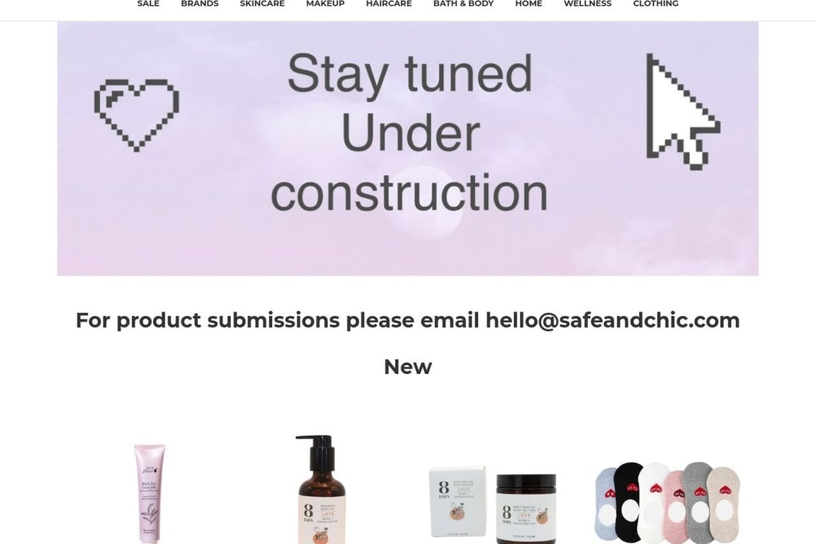 Safe & Chic homepage