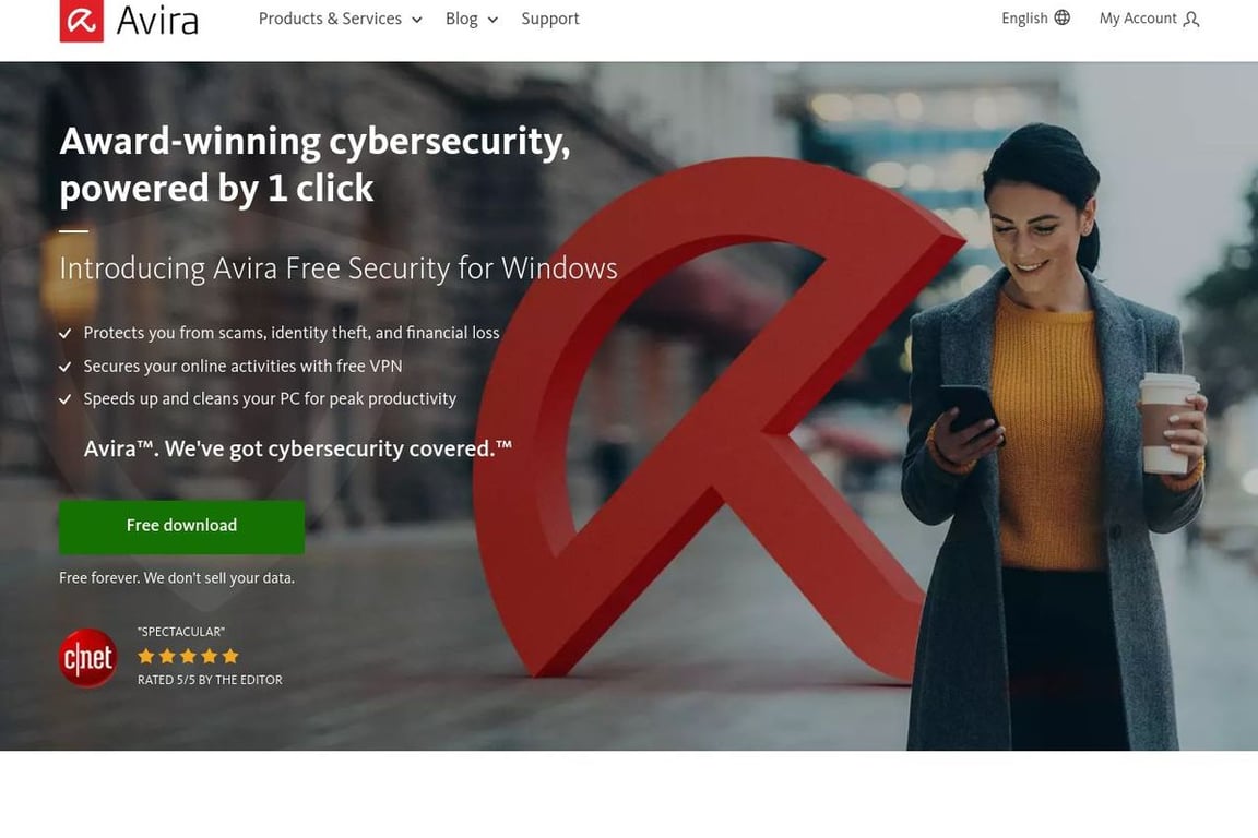 Avira homepage