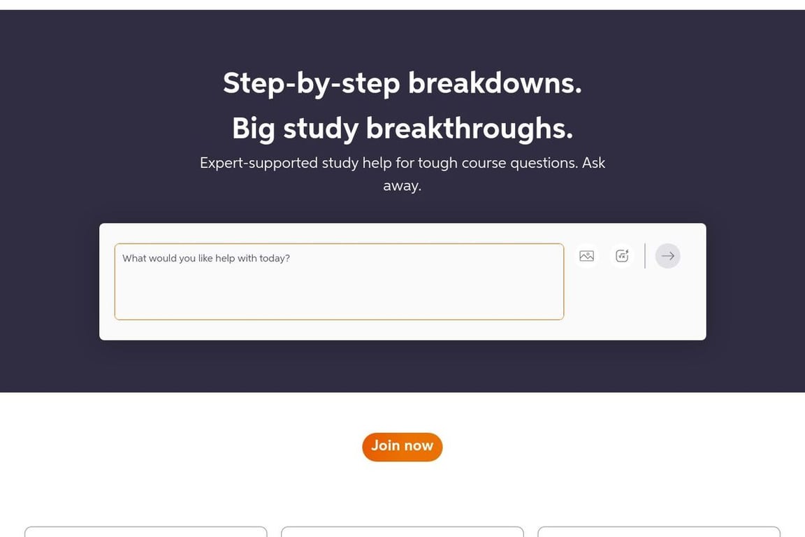 Chegg homepage
